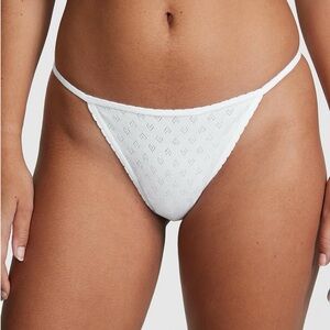 2/25$ Pink Victoria’s Secret V-String Thong – Textured Heart Pattern- XL - NWT